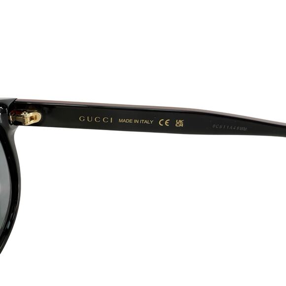 Gucci Round Oval Unisex GG0271S 55mm Sunglasses Women's Black‎ With Case NEW - Picture 4 of 14